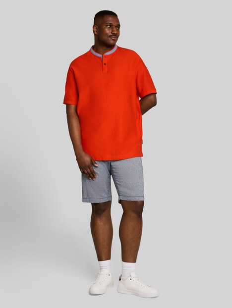Poloshirt mit Stehkragen