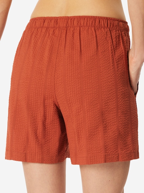 Schiesser Damen Pyjamahose Mix Relax terracotta