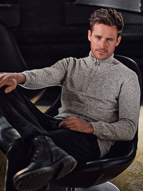 engbers Herren Pullover mit Stehkragen , Hellgruen