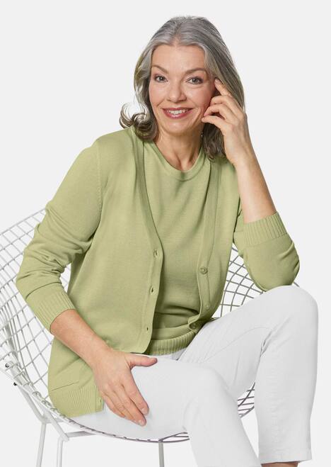 Klassisches Stricktwinset