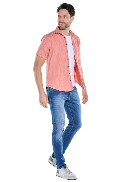 Herren Overshirt mit Comfort-Stretch , Rosa