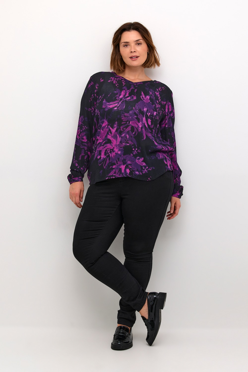 Langarm-Bluse Regular fit