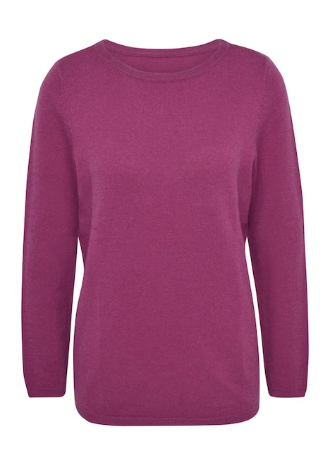 Kaschmirpullover mit U-Boot Ausschnitt