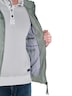 Herren Lederjacke mit abnehmbarer Kapuze , Hellgruen