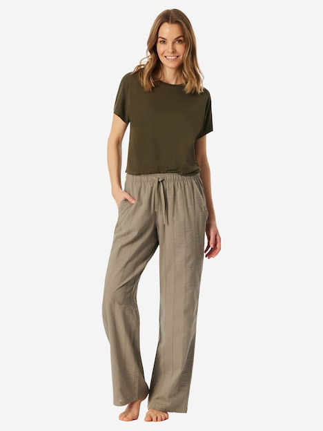 Schiesser Damen Pyjamahose Mix Relax jade