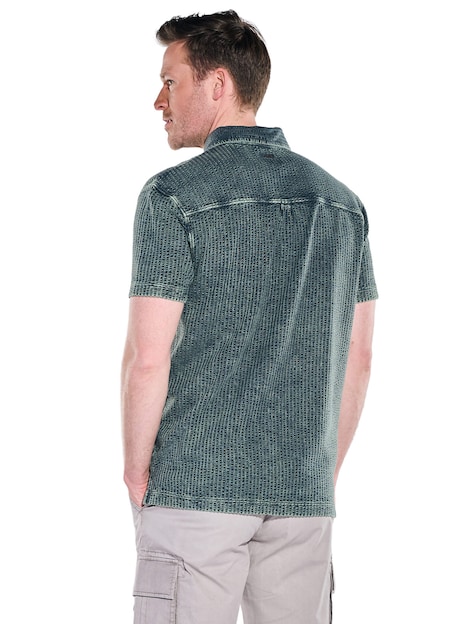 Herren Poloshirt aus Baumwolle , Saphirblau