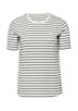 Gestreiftes Jersey-T-Shirt im Regular Fit mit Herz-Stickerei