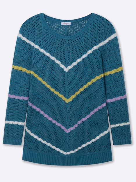 Pullover Langarm Ajour, Zopfmuster Sonstiges Muster Ohne Kragen