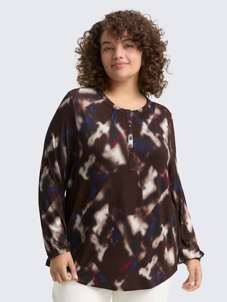 Tom Tailor Women PLUS T-Shirt Plus Size - Blusenshirt mit Muster