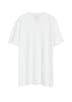 Baumwoll-T-Shirt mit Logo-Print und V-Neck
