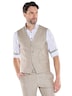 Herren Sakko-Weste in Leinen-Optik Regular , Beige