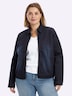 Jeansblazer Jeansjacke in Blousonform Langarm Umlegekragen
