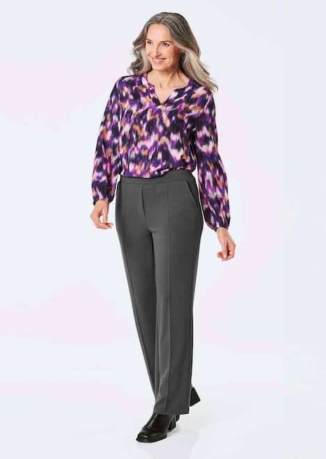 Weite Stoffhose VERA mit Biesen