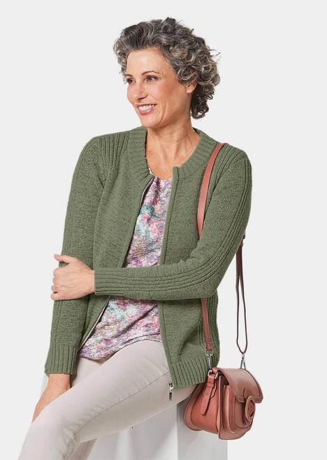 GOLDNER Tricot jasje Tricot jasje van lintjesgaren in mooie gemÃªleerde look