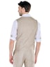 Herren Sakko-Weste in Leinen-Optik Regular , Beige