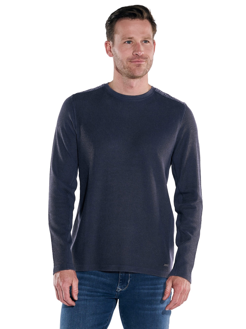 Langarm-Shirt meliert
