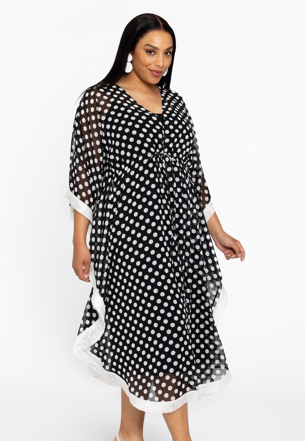 Kaftan mit Punktdruck