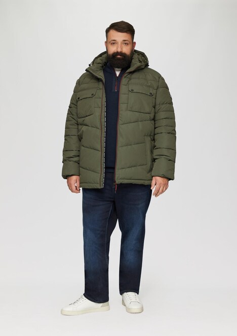 Gesteppte Jacke mit abnehmbarer Kapuze