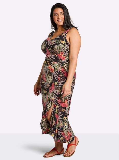 Jersey-Kleid Ärmellos Ohne Kragen