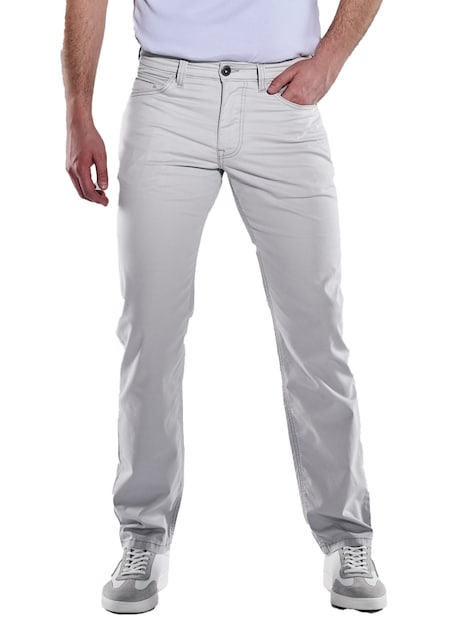 Herren 5-Pocket-Hose regular , Mausgrau