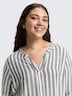 Henleybluse mit Streifenmuster