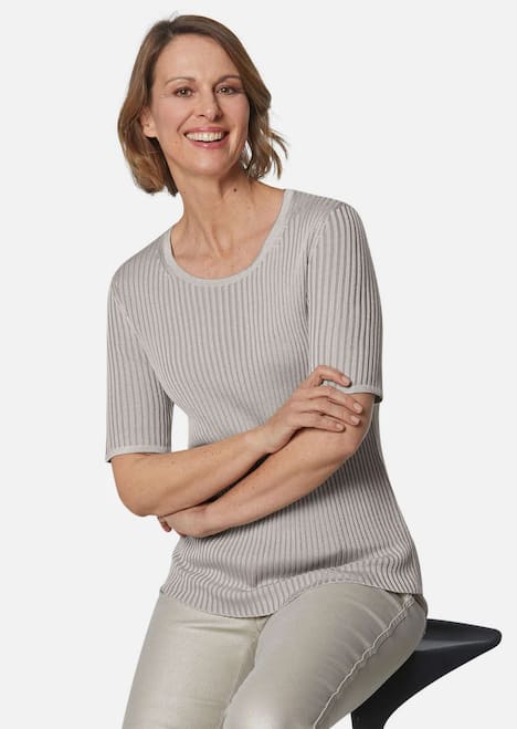 Pflegeleichter Pullover in hochwertiger Rippenstruktur