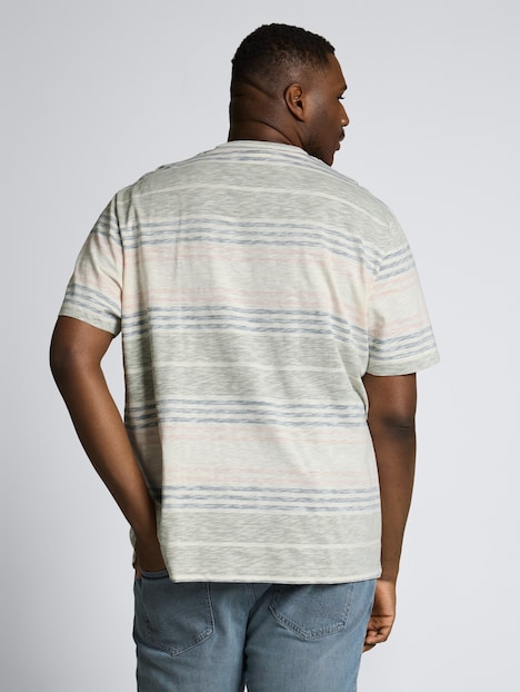 T-Shirt mit Inside-Out Streifenmuster