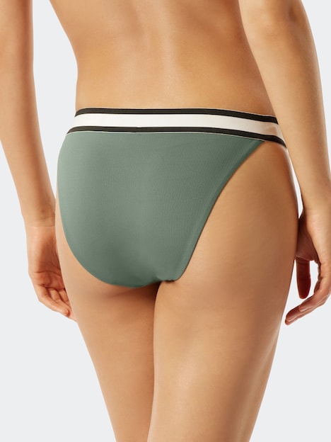 Schiesser Damen Bikini-Hose Aqua Californian Dream - khaki
