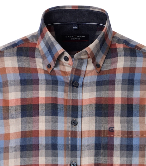 Flanellhemd kariert Casual Fit