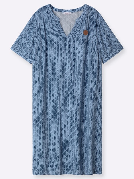 Kleid Kurzarm Ohne Kragen