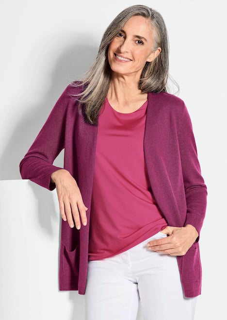 Langarm Feinstrick-Cardigan