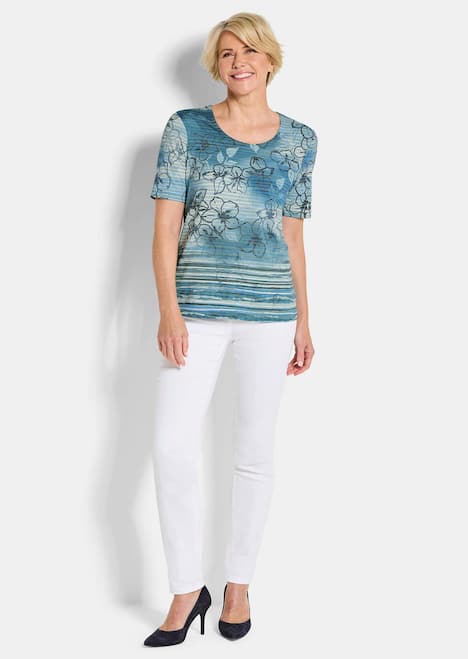 Druckshirt mit floralem Muster
