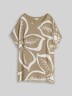 T-Shirt im Material-Mix