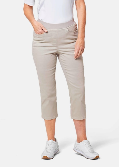 3/4-Jeansschlupfhose Louisa mit bequemen Jerseybund und Stickerei