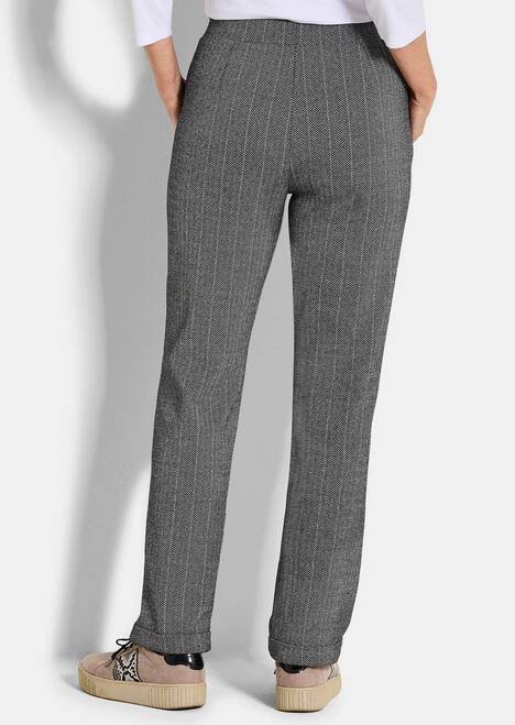 Broek CARLA met visgraatmotief