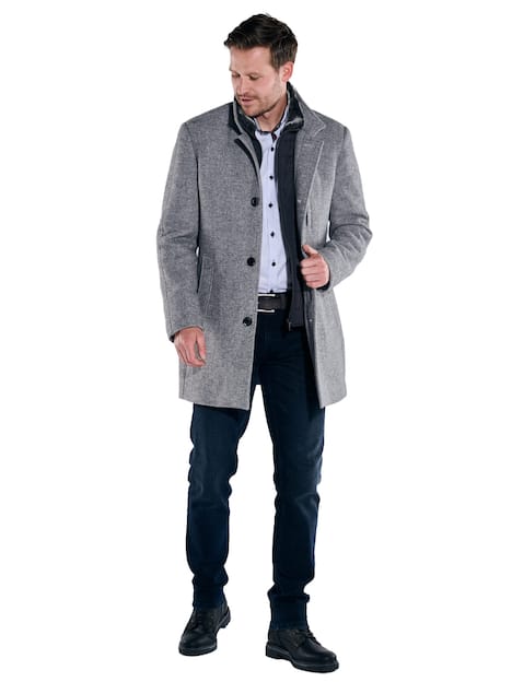 engbers Herren Mantel regular , Silbergrau