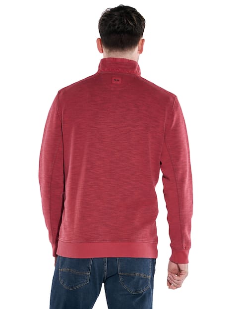 engbers Herren Sweatshirt mit Troyerkragen , Rot