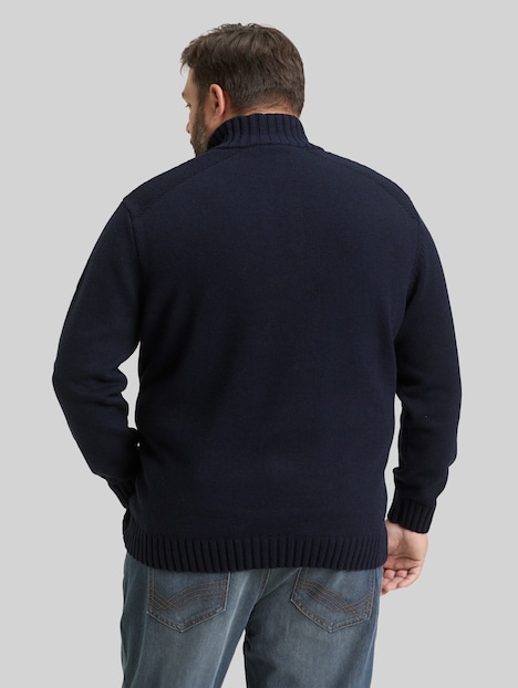 Troyer Strickpullover mit Ripp-Details