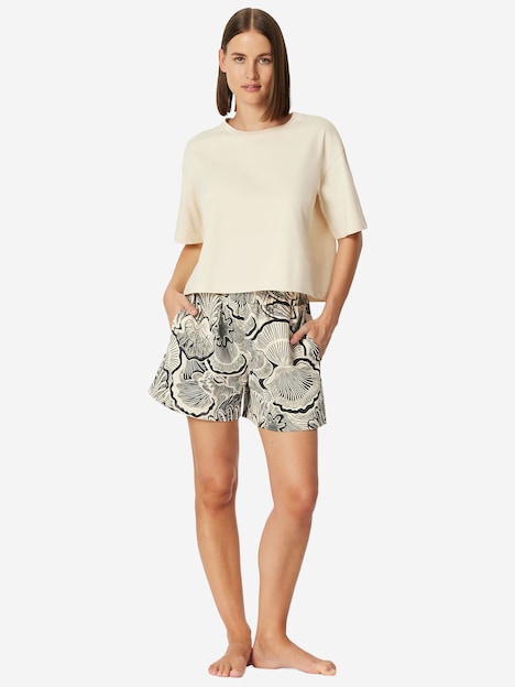 Schiesser Damen Pyjamaoberteil Mix Relax pearl