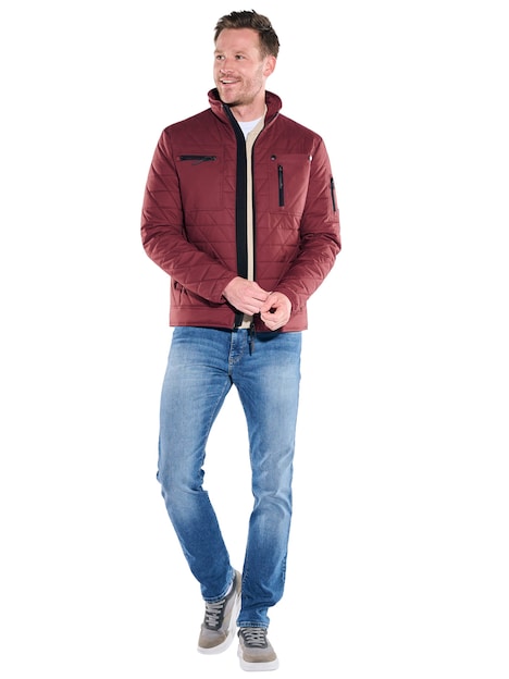 Herren Leichte Steppjacke , Dunkelrot