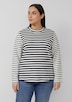 Verkürztes Jersey-Sweatshirt im Streifenmix