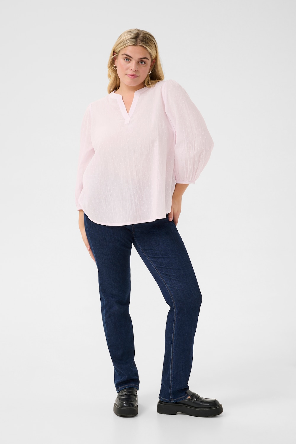 Langarm-Bluse Regular fit