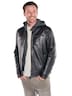 Herren Lederjacke , Schwarzbraun