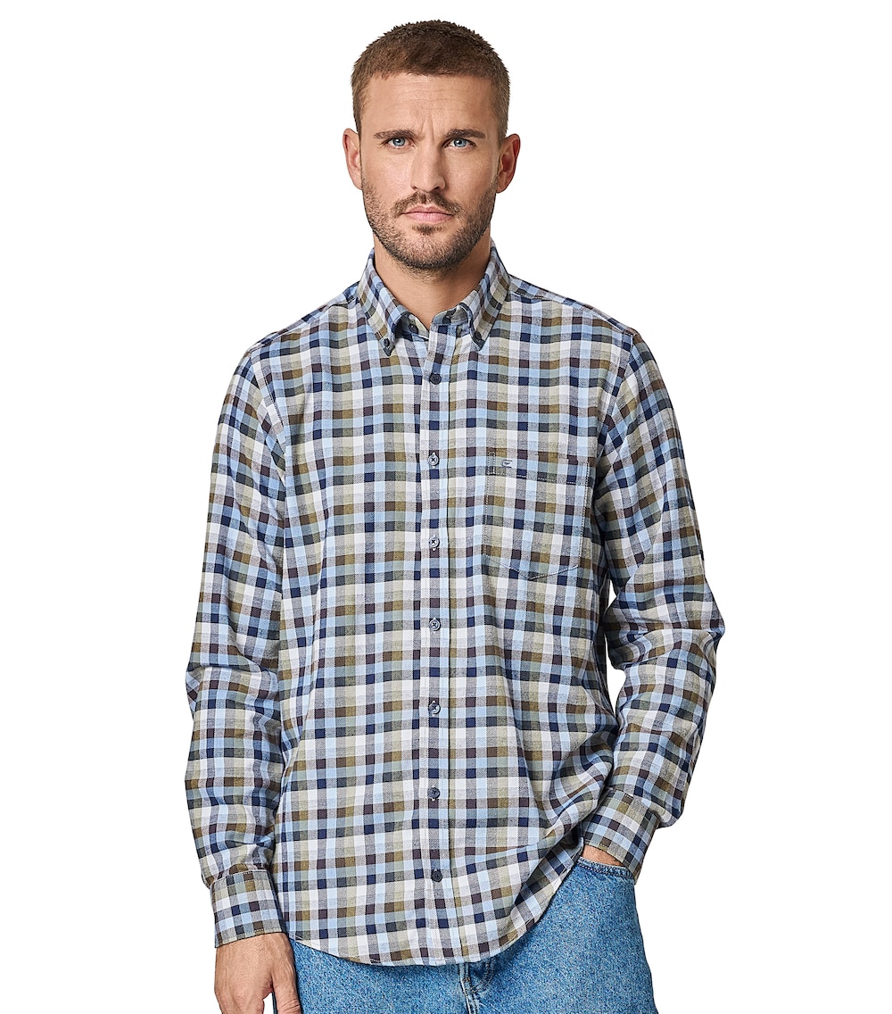 Freizeithemd kariert Casual Fit