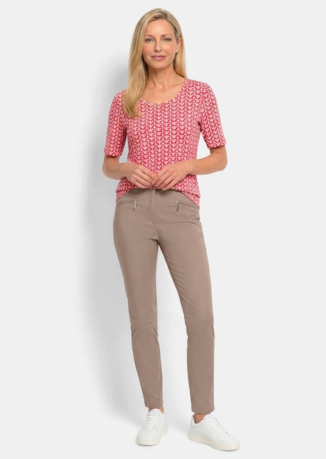 Jersey shirt met minimalistisch ruitpatroon