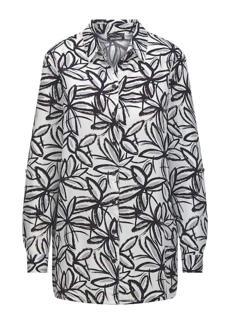 Hemdbluse mit Blumenprint