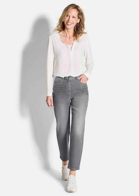 GOLDNER Jeanshose SARA Jeans SARA met glittersteentjes