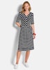 Viskosekleid im Streifen-Look