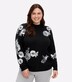 Pullover Langarm Rippoptik Stehkragen