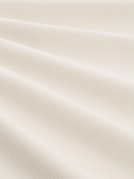 Langarm Poloshirt mit Waffelstruktur